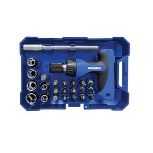پیچ گوشتی جغجغه ای ویوارکس مدل vr 2465 sd مجموعه 24 عددی